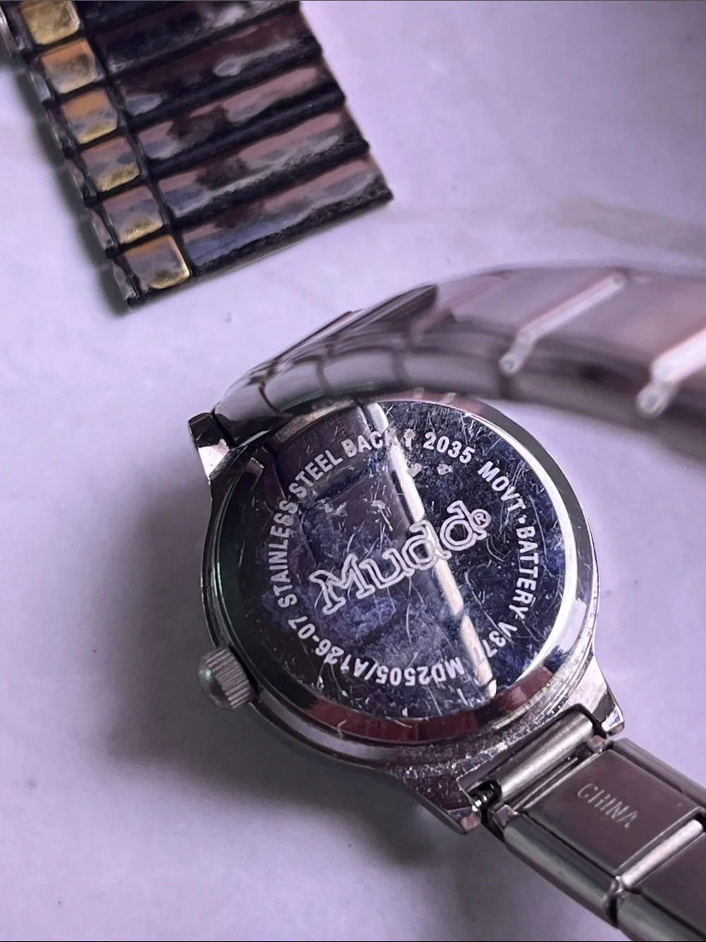 Mudd Ladies Silver Tone Quartz Watch 22mm New Battery